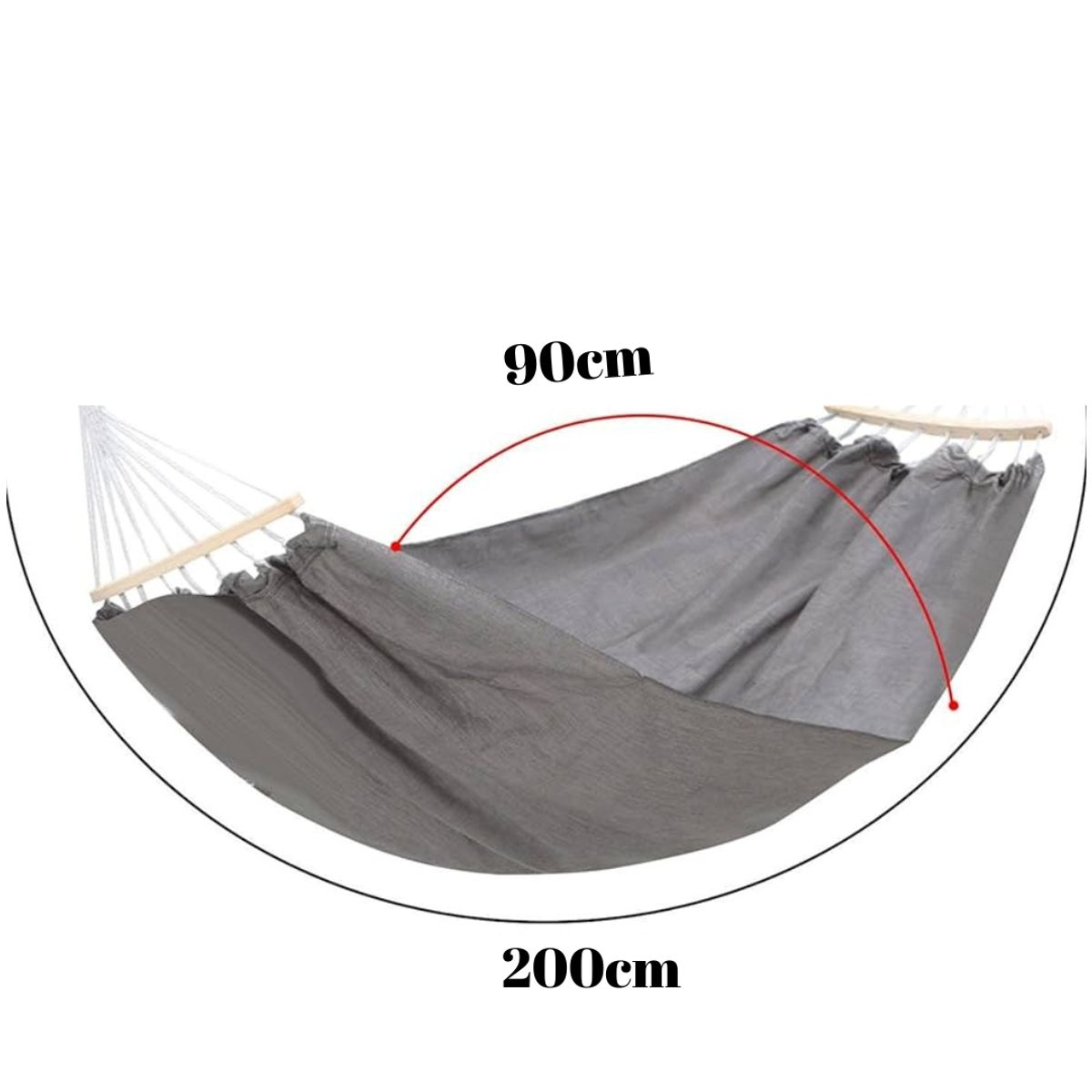 GENERICO - Hamaca De 1 Plaza / Camping Jardin Casa Gris