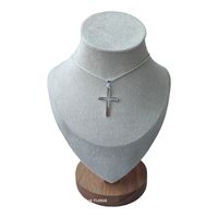 Cadena con colgante de cruz de plata ley 925