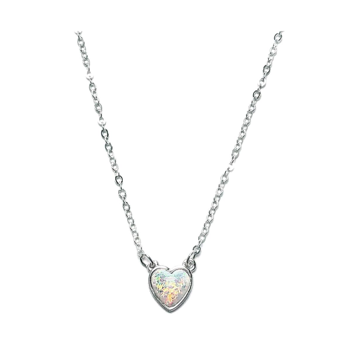 COGGIOLA - Collar Corazón Ópalo Plata Fina 925