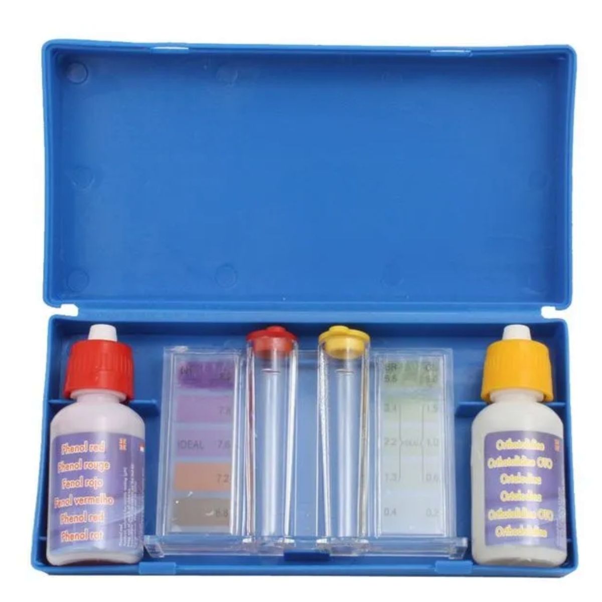 DEEP BLUE - Kit básico test ph cloro piscinas Deep Blue