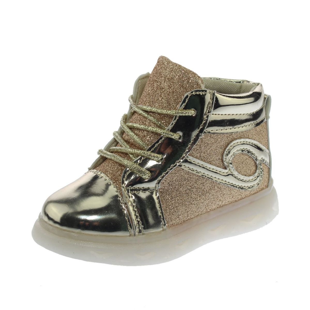VIA FRANCA - Zapatilla Con Luces Para Niño Color Dorado