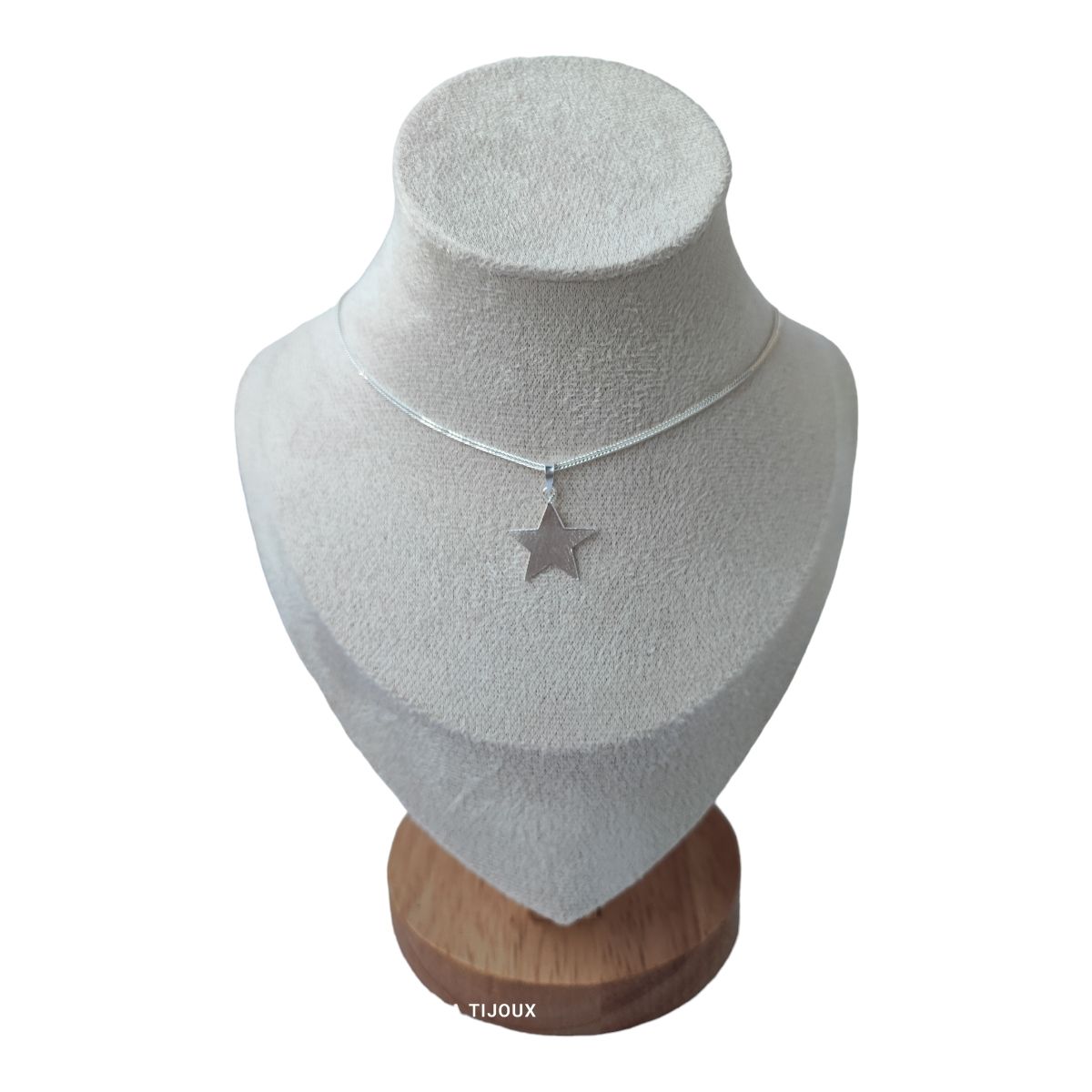 GENERICO - Cadena con colgante estrella satinada de plata 925