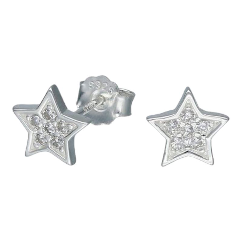 GENERICO - Aros estrella circones de plata 925