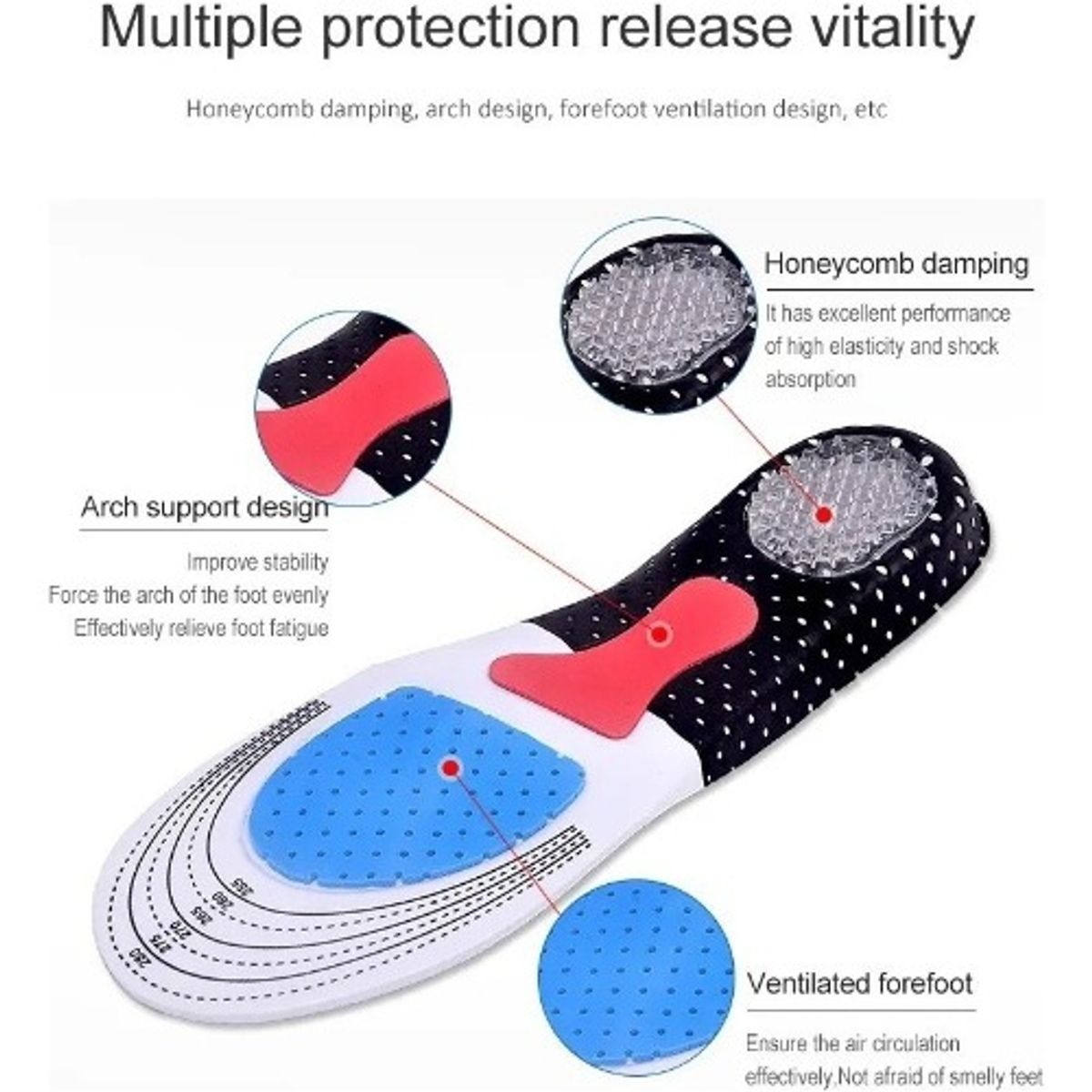 U BUY - Plantillas Ortopédicas Deportes Fascitis Espolón 2 Pares
