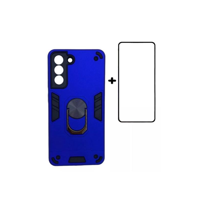 GENERICO - Carcasa Antishock Reforzada Para S22 Azul  Lamina Completa