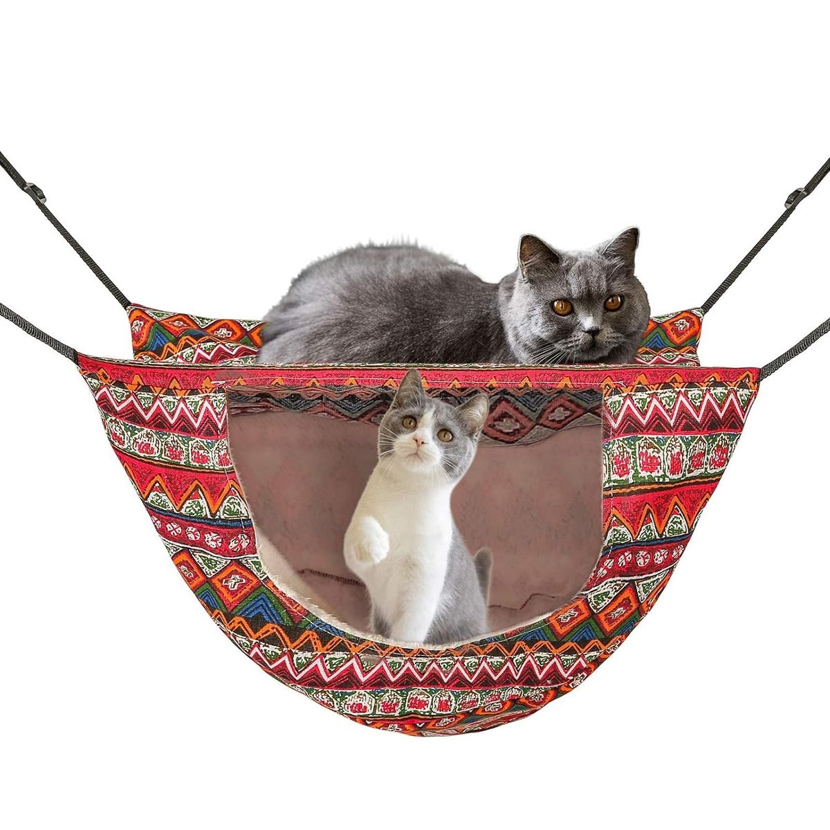 COREJOY - Doble Capa Hamaca Cama Colgante Para Gato Perro Mascotas