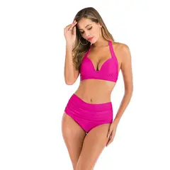 MOSS ROSE - Bañador bikini de cintura alta para mujer con estampado bikin.
