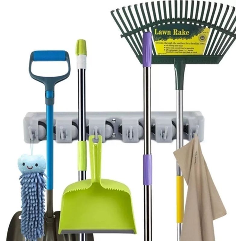 GENERICO - Organizador Escoba Soporte De Pared Para Escoba Rack Colgado