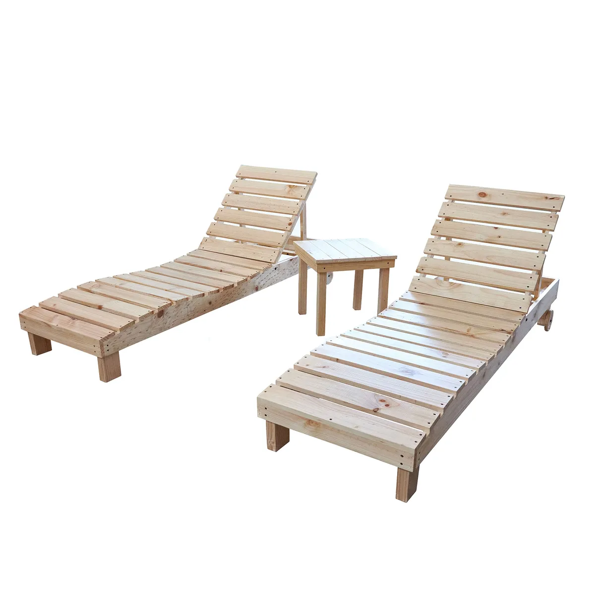 CHILENA CASAGRANDE - REPOSERA TERRAZA Y MESA MADERA  COJIN CAFE