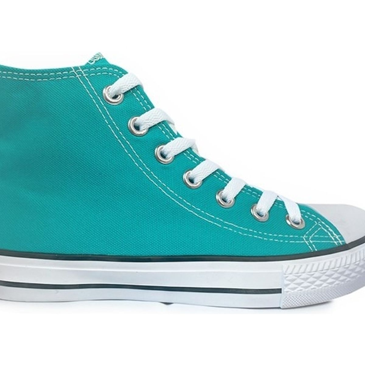 GENERICO - Zapatilla Urbana Infantil De lona Con Caña Turquesa 7199