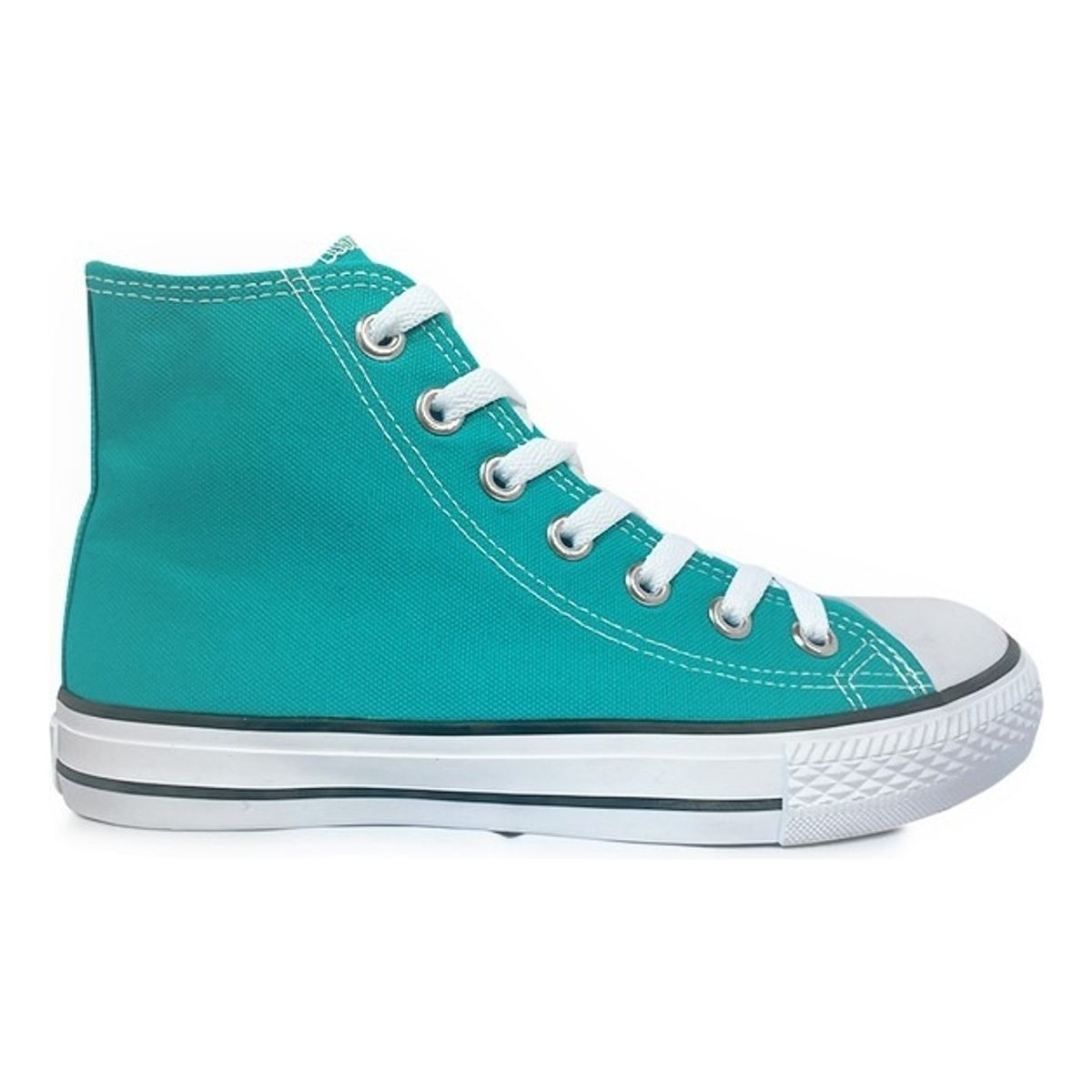 GENERICO - Zapatilla Urbana Infantil De lona Con Caña Turquesa 7199