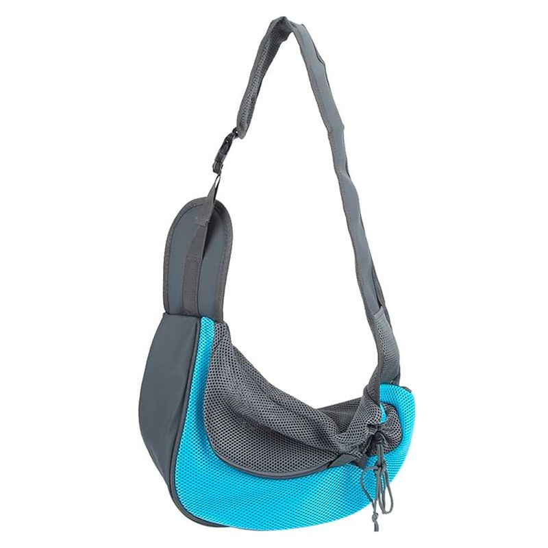 GENERICO - Mochila Bolso Malla transportador Perro Gato Mascotas Celest