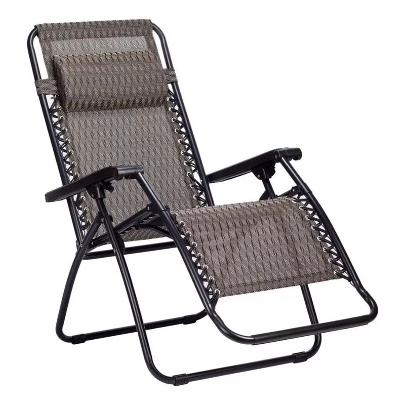 GENERICO - Silla Plegable Reposera Portatil Camping Playa Reforzada Color Negromarron