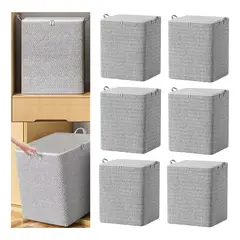 EVERSO - 6 Unidades Organizador De Bolsas De Almacenamiento De Ropa Solo Gris
