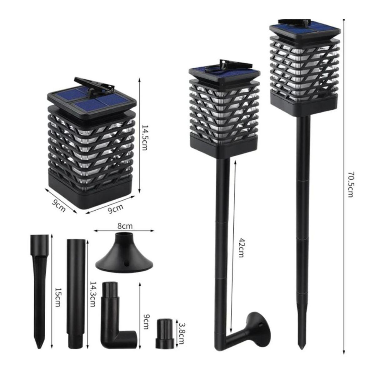 GENERICO - Luz De Llama Simulada Con Led Y Energía Solar
