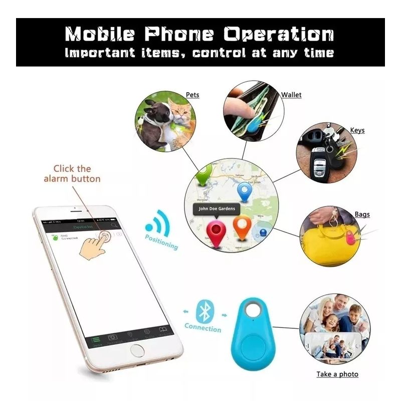 GENERICO - Llavero Localizador De Llaves Gps Mini Alarma Inteligente