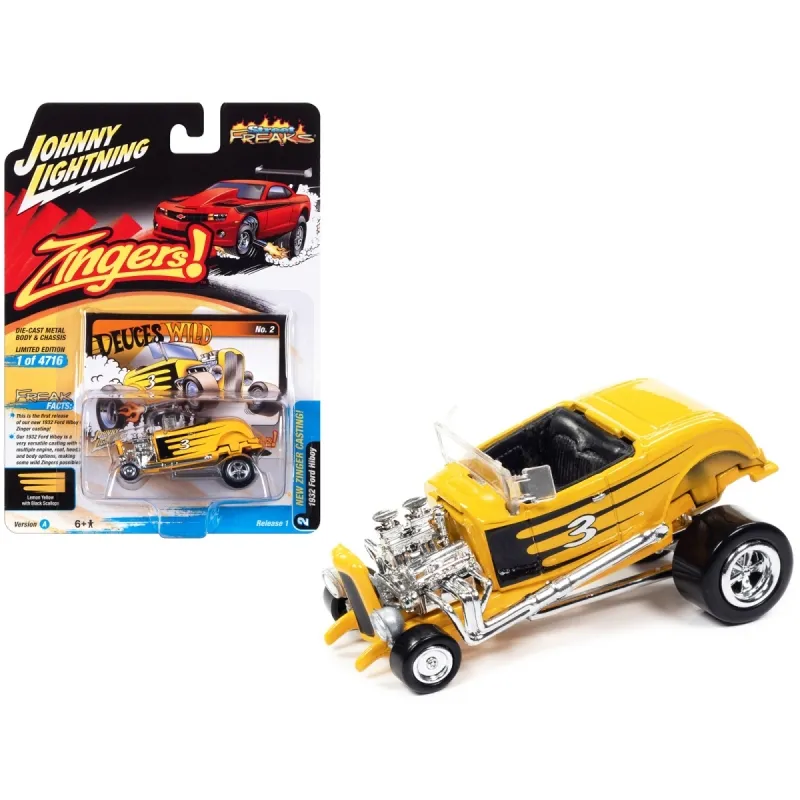 GENERICO - JOHNNY JLSP294A 1:64 1932 FORD HIBOYA? ( ZINGERS ) YELLOW