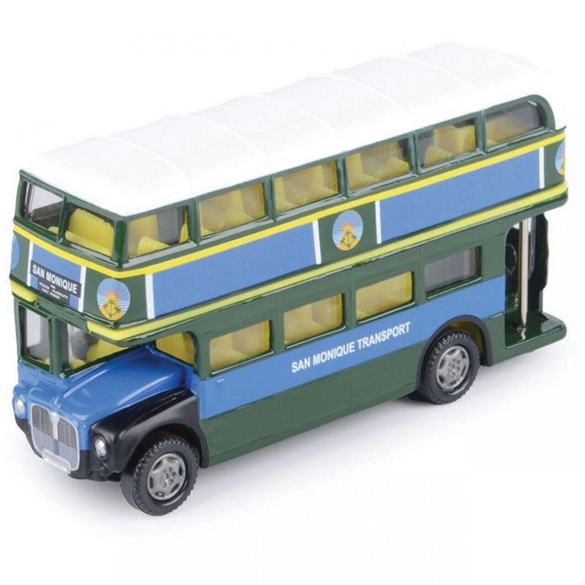 MOTORMAX - MOTORMAX 79846 5INCH DOUBLE DECKER BUS, DIORAMA * JAMES BOND