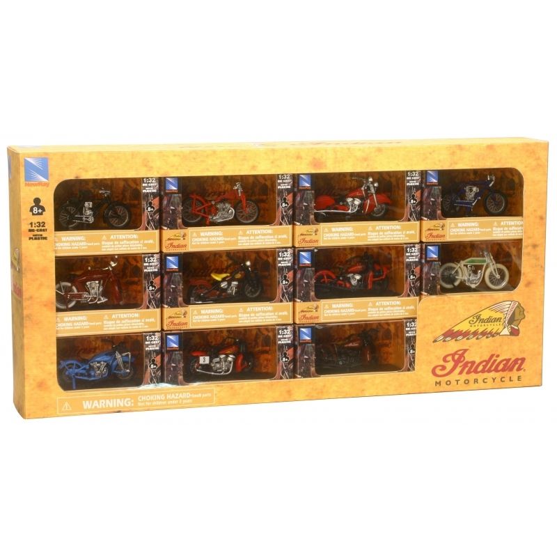 GENERICO - NEWRAY 06065 11 PCS DIECAST INDIAN BIKE COLLECTION SET