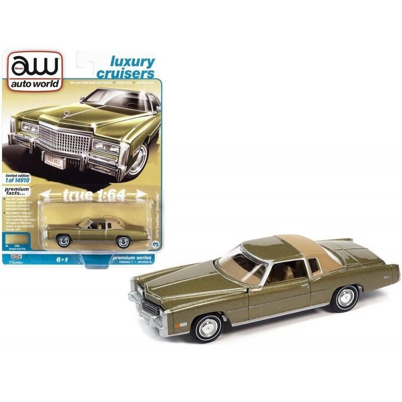 GENERICO - AUTOWORLD AWSP098 1:64 1975 CADILLAC ELDORADO GOLD