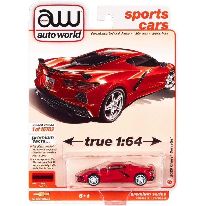 GENERICO - AUTOWORLD AWSP084 1:64 2020 CHEVROLET CORVETTE TORCH RED