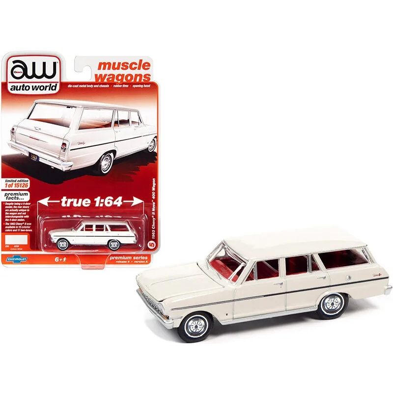 GENERICO - AUTOWORLD AWSP083 1:64 1963 CHEVY II NOVA STATION WAGON