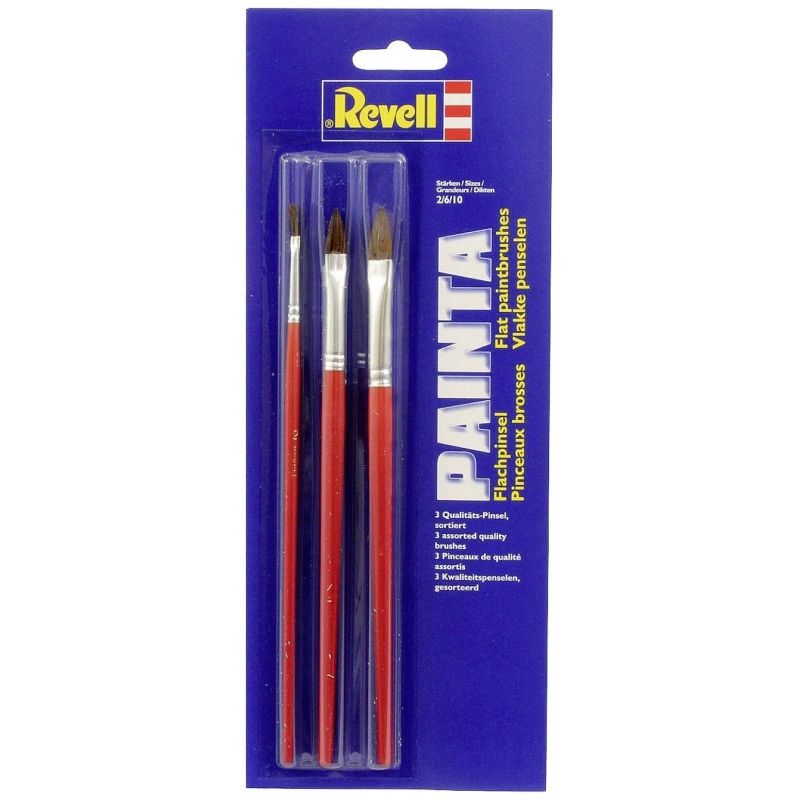 REVELL - REVELL 29610 REVELL PAINTA FLAT BRUSH 3 PIEZAS