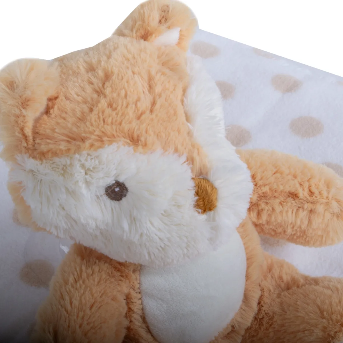 PILLIN - Set Peluche Manta Zorro Bebé Niño Café Pillin