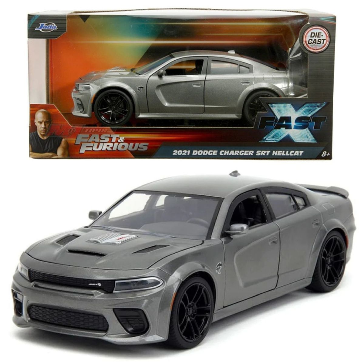 GENERICO - JADA 34472 1:24 FF F10 2021 DODGE CHARGER SRT HELLCAT