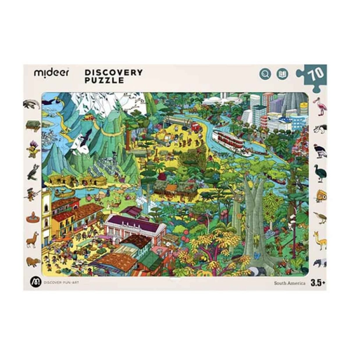 MIDEER - MIDEER MD3258 DISCOVERY PUZZLE BIG WORLD SMALL WORLD SOUTH