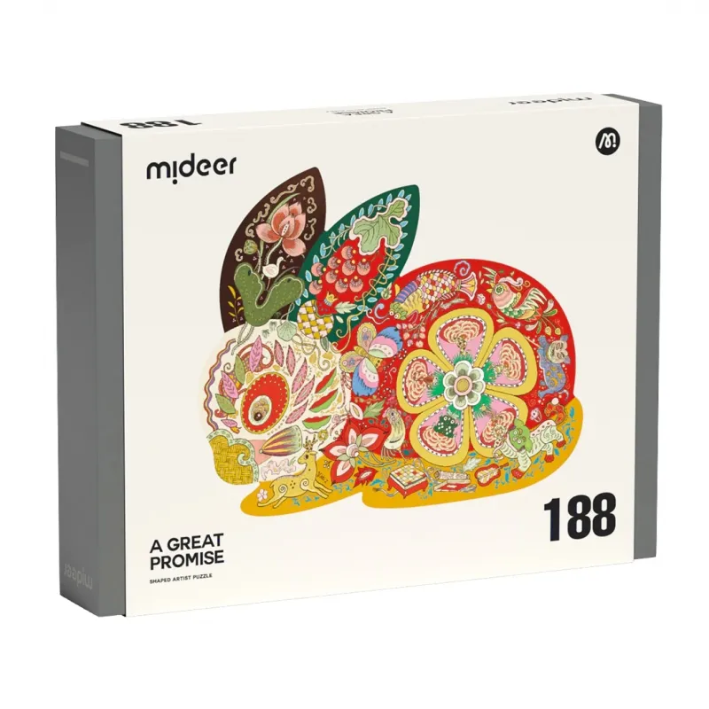 MIDEER - MIDEER MD3308 ARIST SHAPED PUZZLE RABBIT 188 PIEZAS