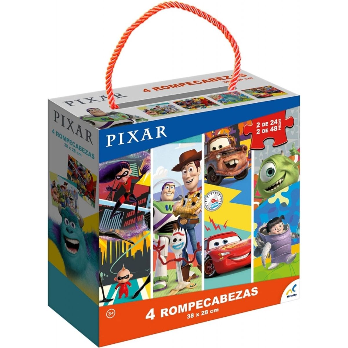 GENERICO - IMEX JCA3571 PIXAR MULTI PUZZLE 4 EN 1 60 PIEZAS