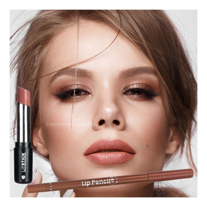DOLCE BELLA - SET Delineador para labios Y labial en barra mismo tono..-