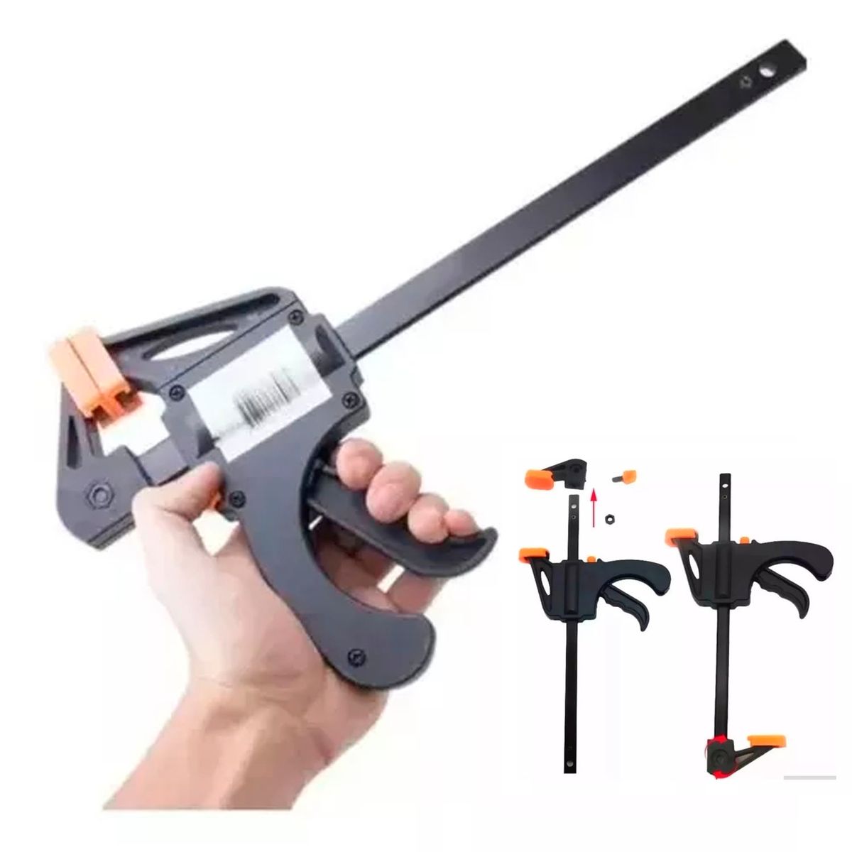 MAKAWA - Pack 2 Prensa Rapida Sargento Madera Carpintero 36 Pulgadas