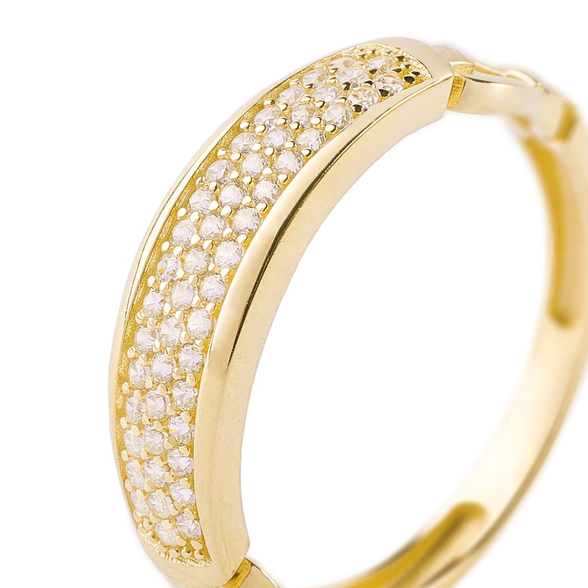 JB JOYAS BARON - Anillo de Oro 18kt Triple Circon 1265