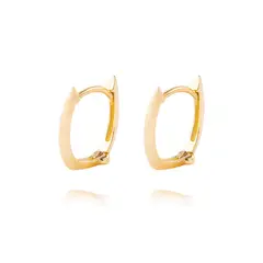 JB JOYAS BARON - Aros de Oro 18kt Argollas Exagonal Lisas