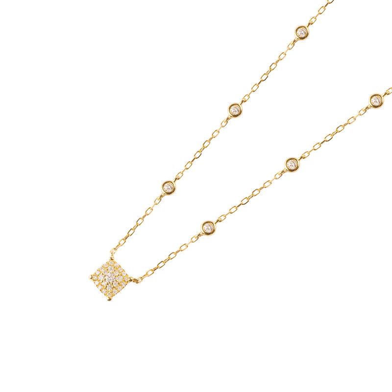 JB JOYAS BARON - Collar de Oro 18kt con Diamantes de 28 Pts Totales SI/H