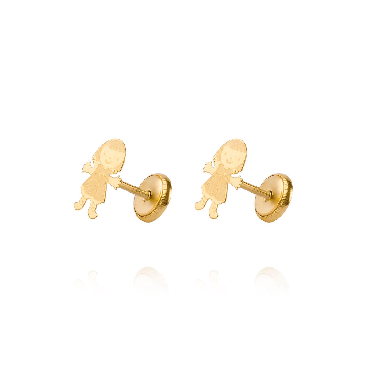JB JOYAS BARON - Aros de Oro 18kt Modelo Niña Chica