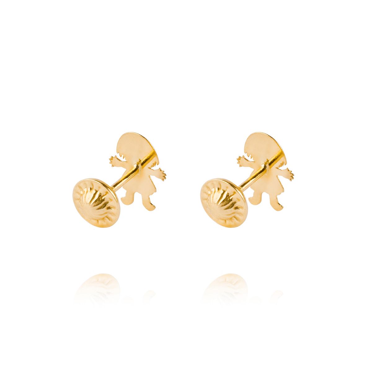 JB JOYAS BARON - Aros de Oro 18kt Modelo Niña Chica