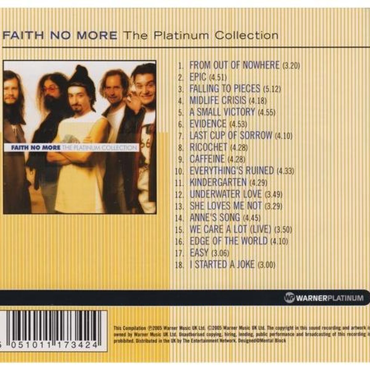 HITWAY MUSIC - FAITH NO MORE - PLATINUM COLLECTION - CD HITWAY MUSIC