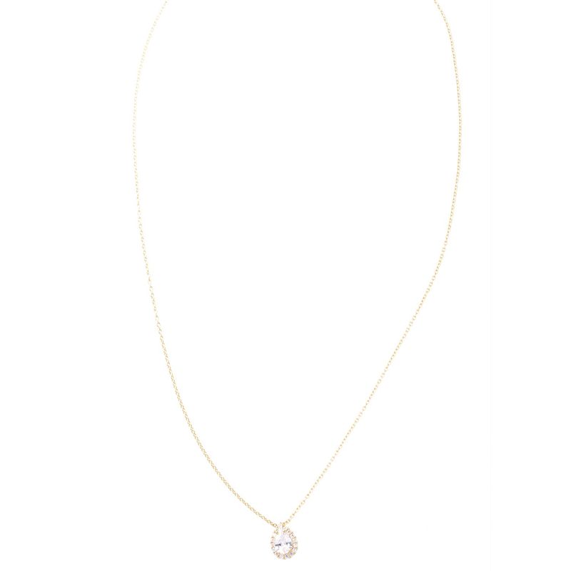 JB JOYAS BARON - Collar de Oro 18kt  Gota Circón