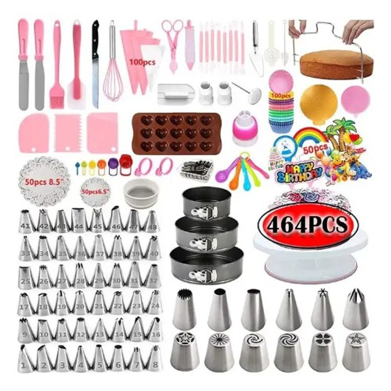 U BUY - Set De Duyas, Base Giratoria Y Accesorios P/pastelería 464 U
