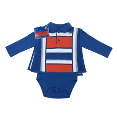 BAMBINO - Body Huaso Poncho Azul Fiestas Patrias Niño 3-6M_.