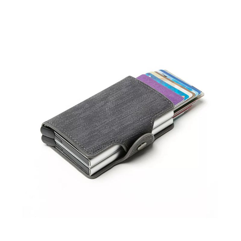 GENERICO - Billetera Unisex Con Tarjetero Metálico Doble Bloqueo Rfid