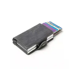 GENERICO - Billetera Unisex Con Tarjetero Metálico Doble Bloqueo Rfid