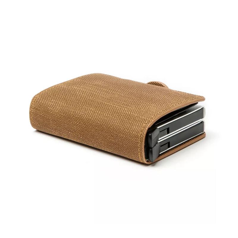 GENERICO - Billetera Unisex Con Tarjetero Metálico Doble Bloqueo Rfid