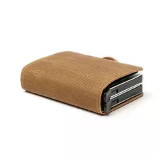 GENERICO - Billetera Unisex Con Tarjetero Metálico Doble Bloqueo Rfid