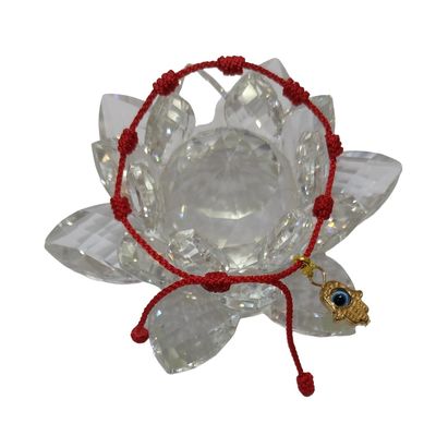 Imagen 2 del producto Pulsera de protección de Hilo Rojo 7 Nudos con Dije Dorado