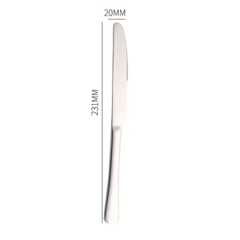 SHANDIAN - Seis cuchillos de comedor de acero inoxidable