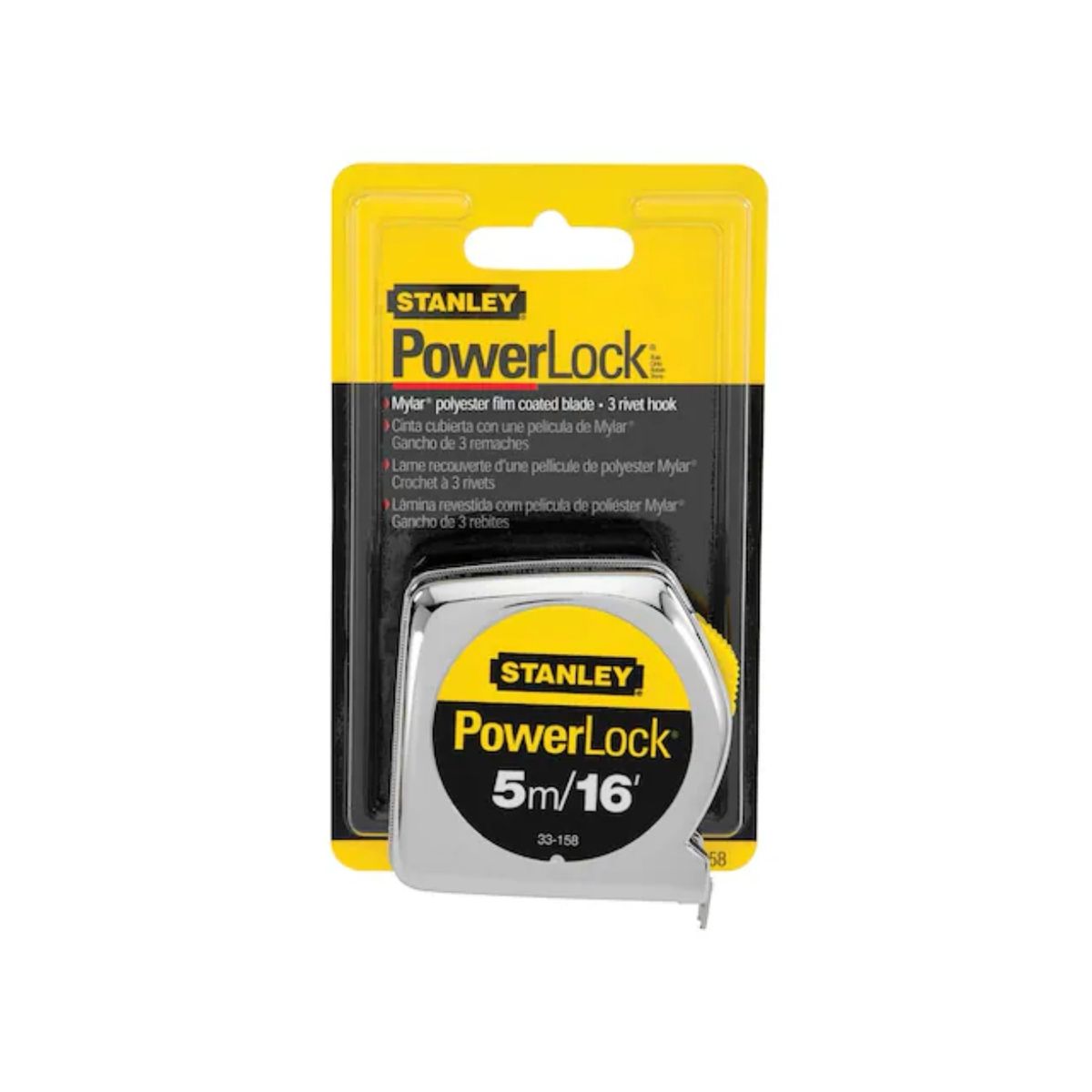 STANLEY - Huincha Medir Cinta Métrica Stanley Powerlock 5m 33-158